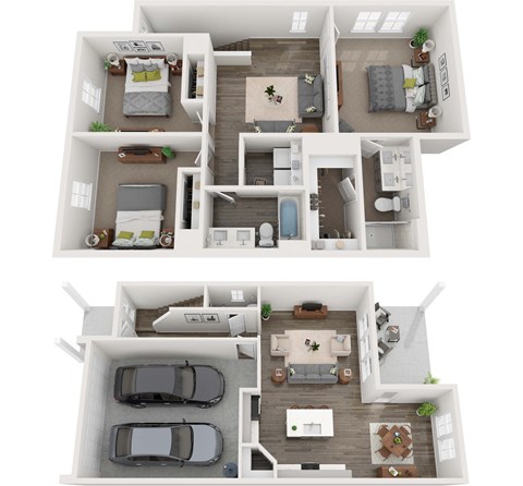 Caso Leander Luxury Rental Homes in Leander, Texas C1 Duplex Floor Plan
